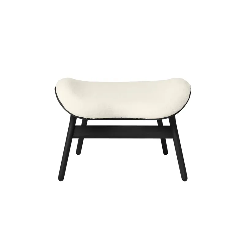 A Conversation Piece Ottoman Fotpall Black Oak/Teddy White Begränsat erbjudande